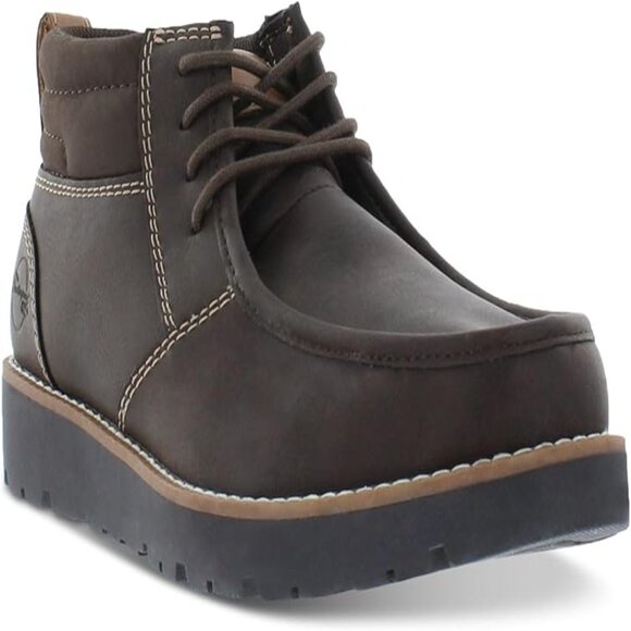 Weatherproof Vintage Men's Chester Faux Leather Chukka Boots Brown Size 8 Medium - Picture 2 of 5